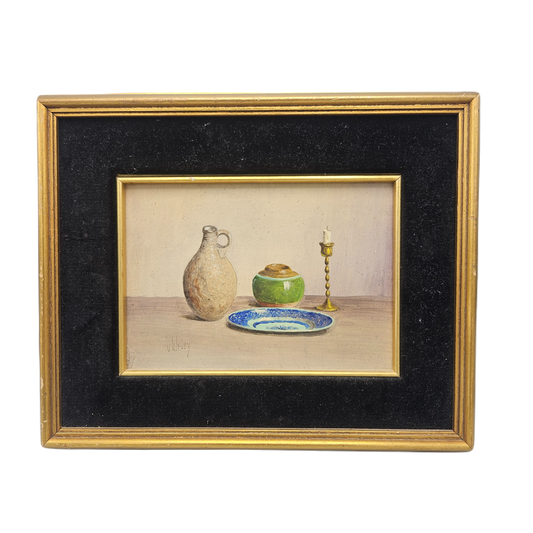 Signed Still Life Oil Painting on Board