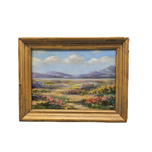 Vintage Oil Painting on Board of Landscape