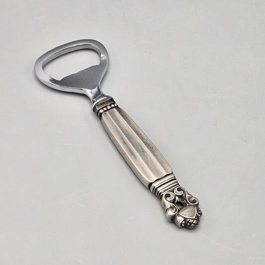 Vintage Georg Jensen Sterling Silver Acorn Pattern Bottle Opener