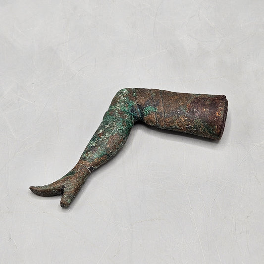 Vintage Leg Shaped Brass Pipe Tamper