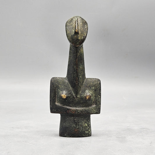 Modern Bronze Sculpture "Fertility Goddess Statue" Giacometti Style