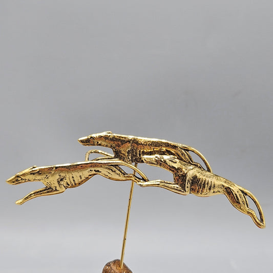 Vintage Gold Greyhound Hat Pin