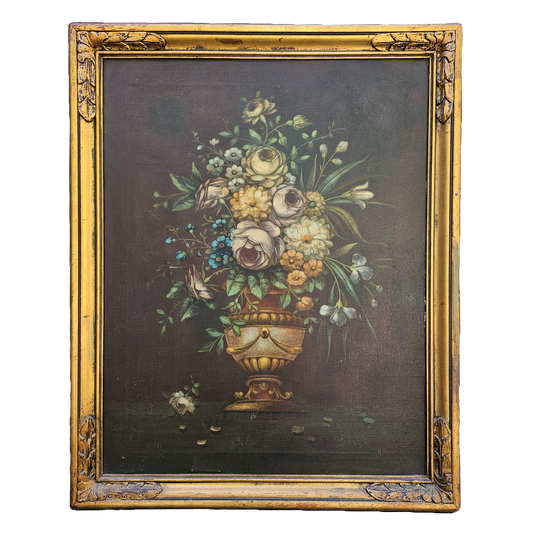 Antique Still Life Oil Painting on Canvas