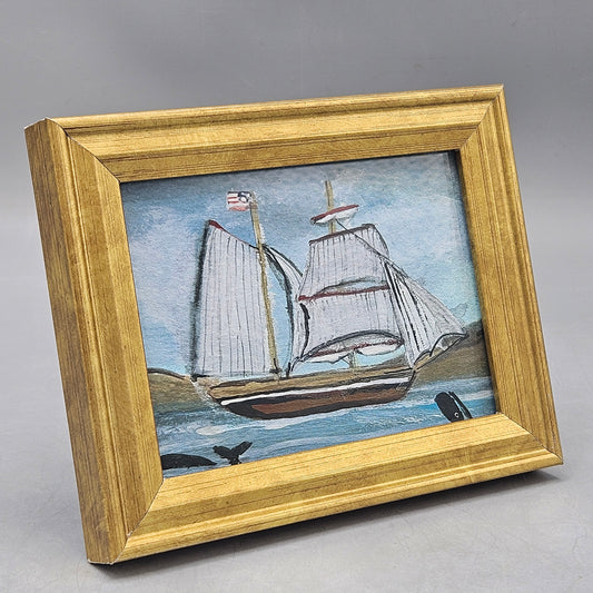 New England Folk Art Giclée of Tall Ship