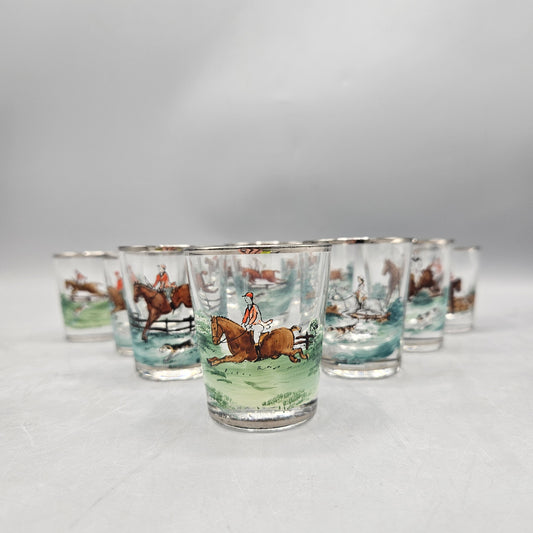 Hunt Scene Shot Glasses - Set of Ten