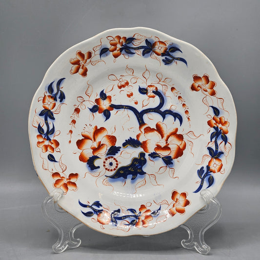 Davenport Imari Pattern Flow Blue Plate