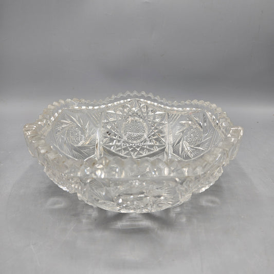 American Brilliant Period Cut Crystal Bowl