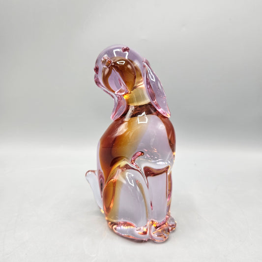 Hand Made Art Glass Dog Figurine