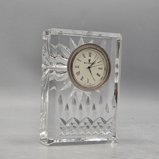 Waterford Lismore Cut Crystal Desk Clock- Works