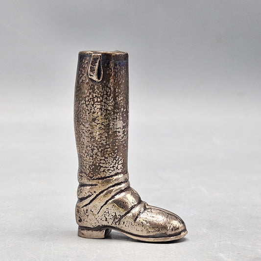 R Blackinton Sterling Silver English Riding Boot Match Holder