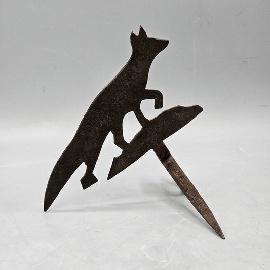 Hand Wrought Iron Fox Wall Hook