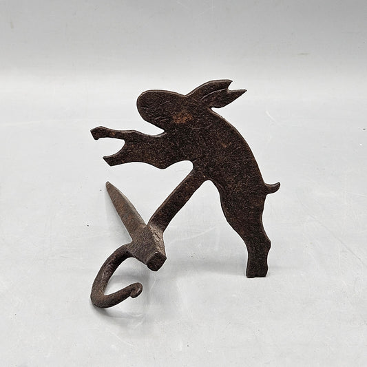 Hand Wrought Iron Rabbit Wall Hook