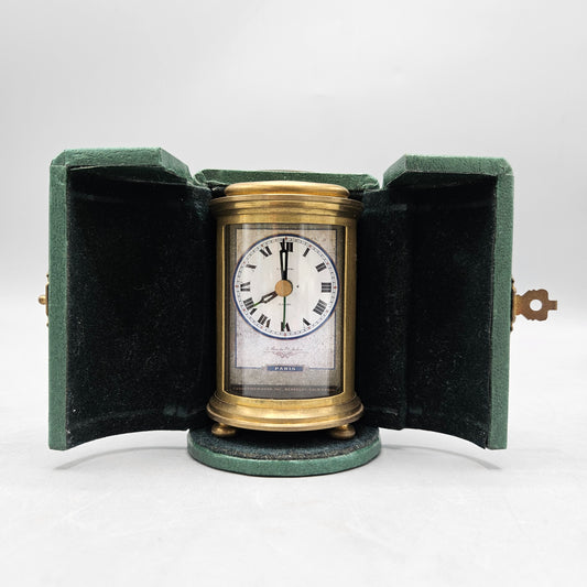 Timeworks Berkeley California Round Carriage Clock in Fitted Case