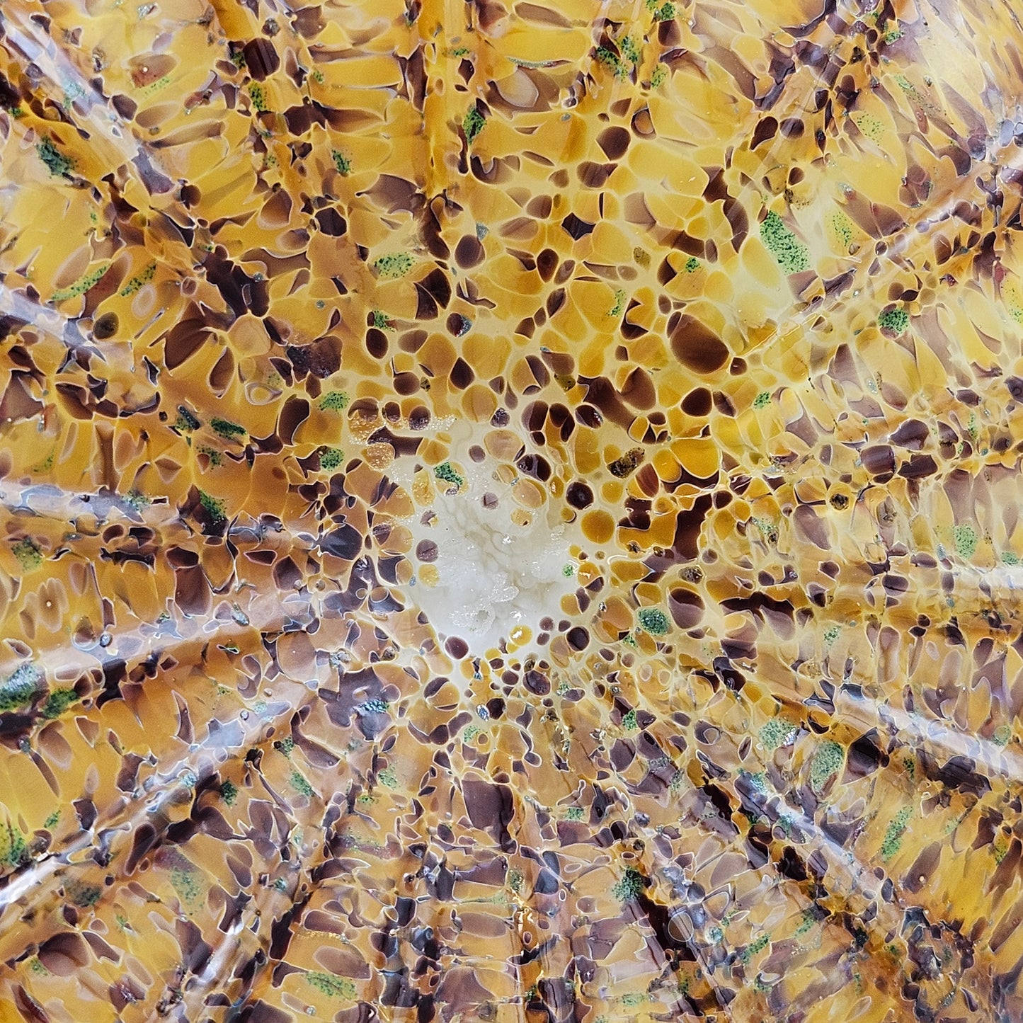 Mottled Orange Glass Pumpkin / Gourd