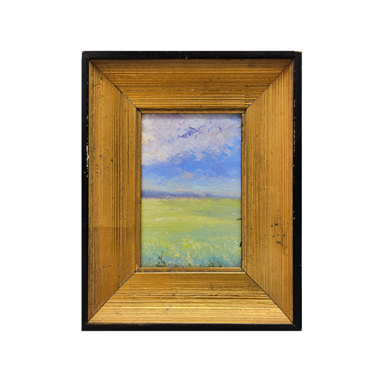 Artwork - Small Landscape Painting with Field & Sky