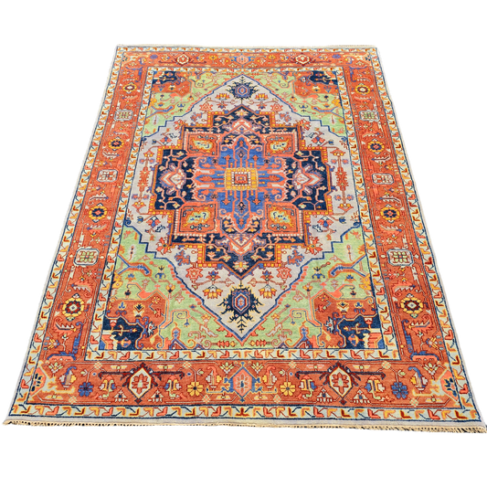 Multi Colored Turkish Hand Knotted Area Rug/ Carpet ~ 8' 8" x 11' 11"