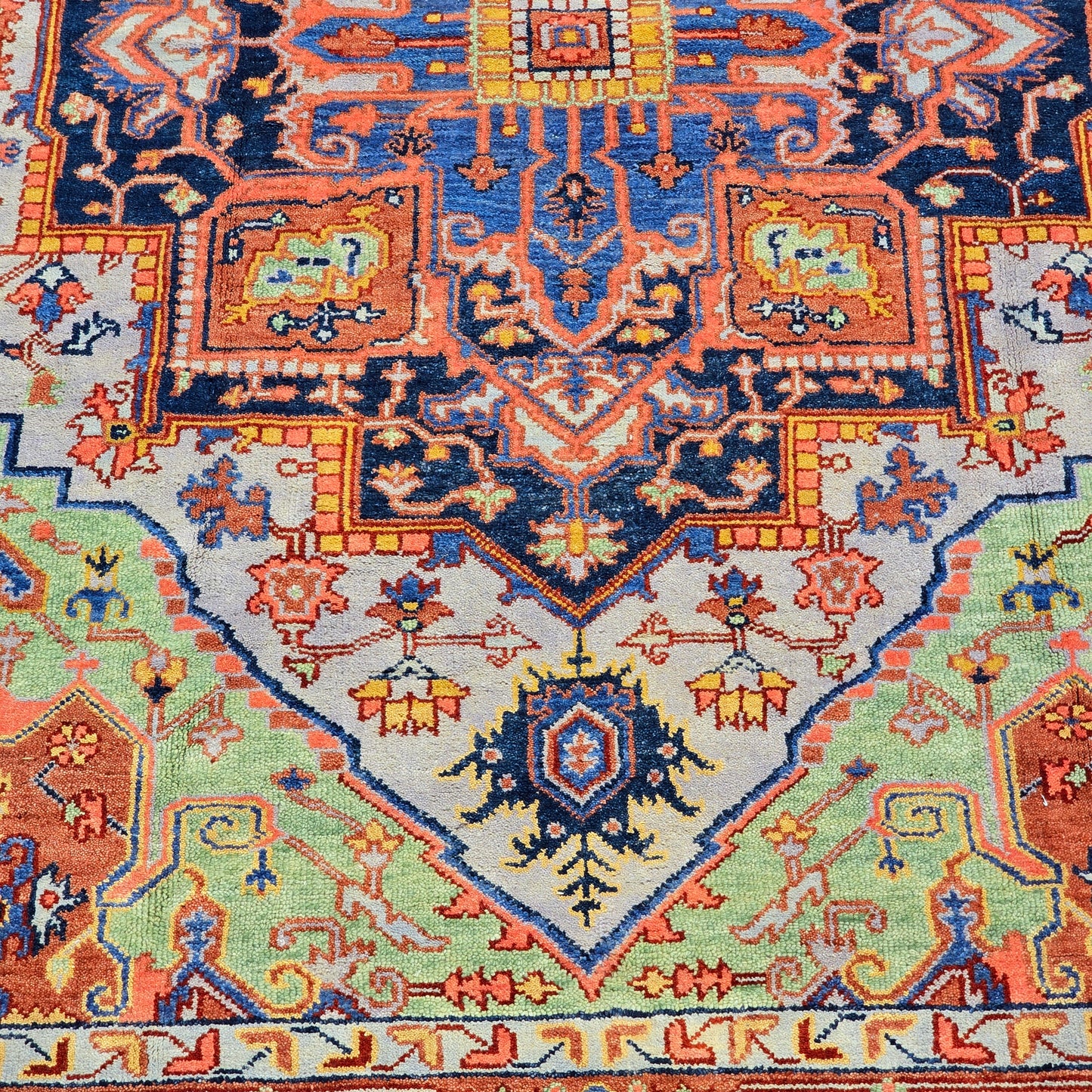 Multi Colored Turkish Hand Knotted Area Rug/ Carpet ~ 8' 8" x 11' 11"