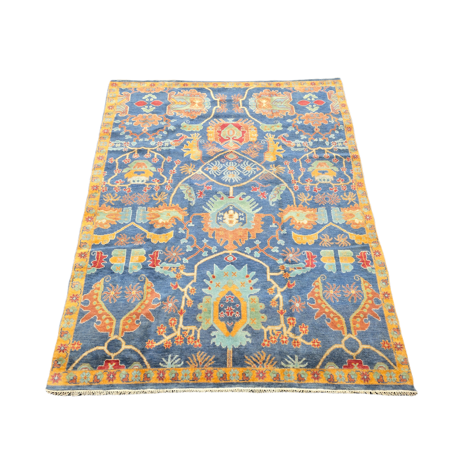 Multi Colored Turkish Hand Knotted Area Rug/ Carpet ~ 8' x 10'