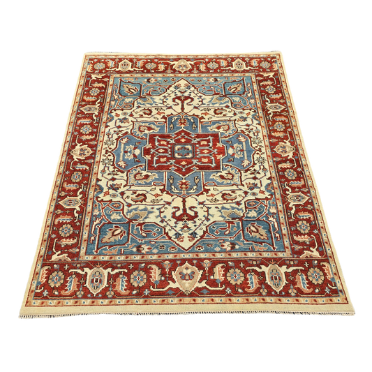 Multi Colored Turkish Hand Knotted Area Rug/ Carpet ~ 7' 11" x 10' 2"