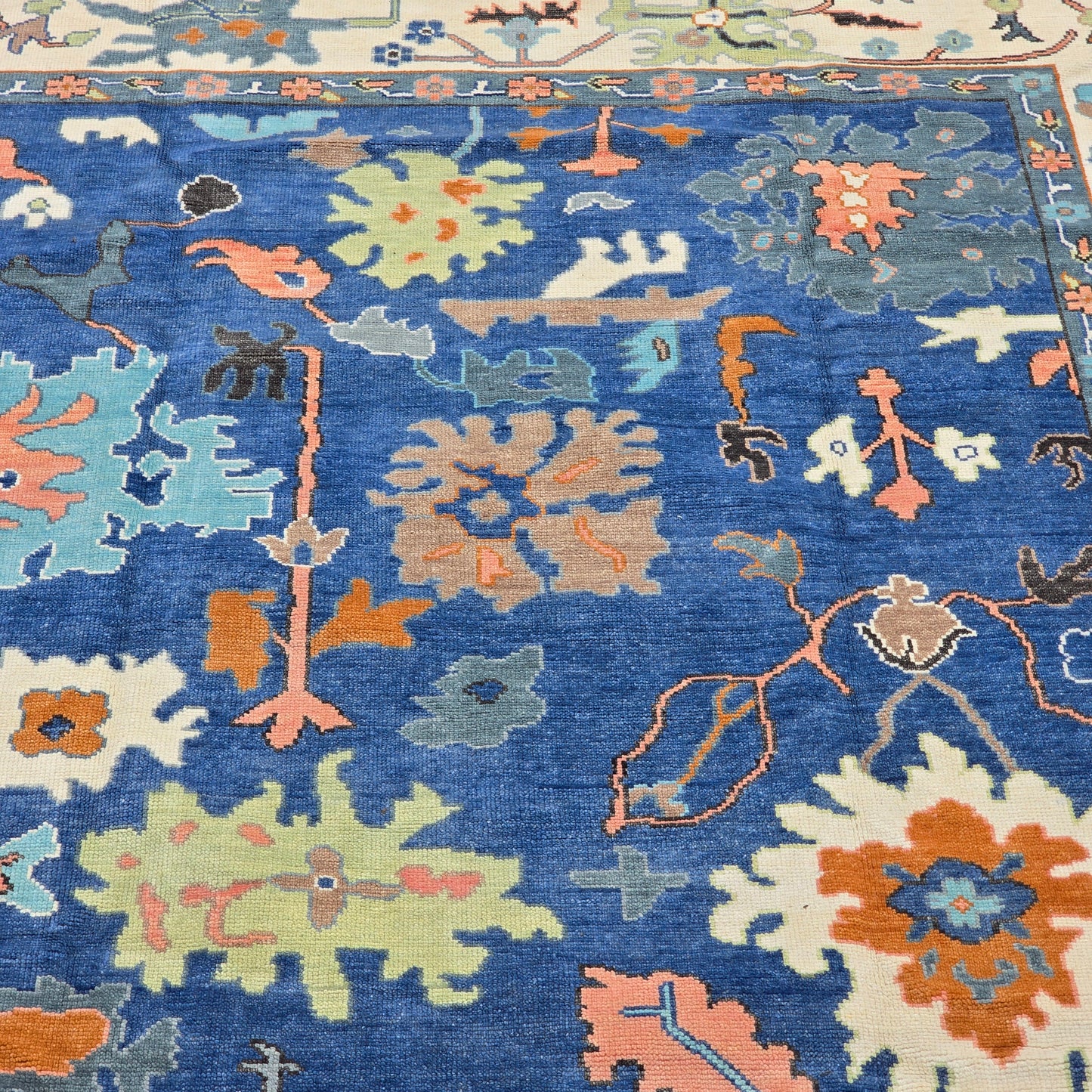 Multi Colored Turkish Hand Knotted Area Rug/ Carpet ~ 9' 1" x 12' 1"