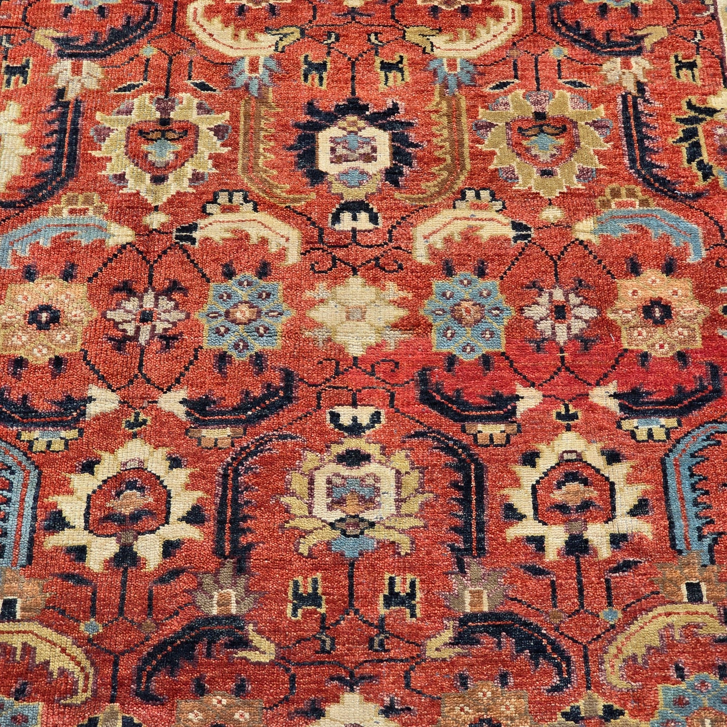 Multi Colored Turkish Hand Knotted Area Rug/ Carpet ~ 7' 11" x 10' 1"