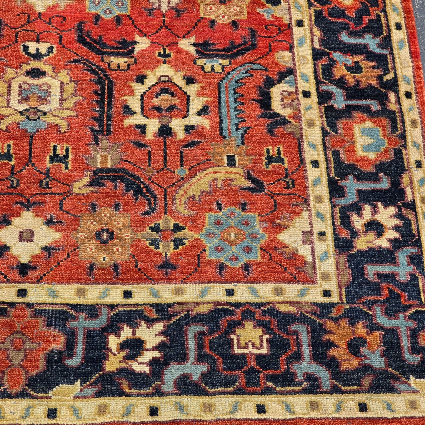 Multi Colored Turkish Hand Knotted Area Rug/ Carpet ~ 7' 11" x 10' 1"