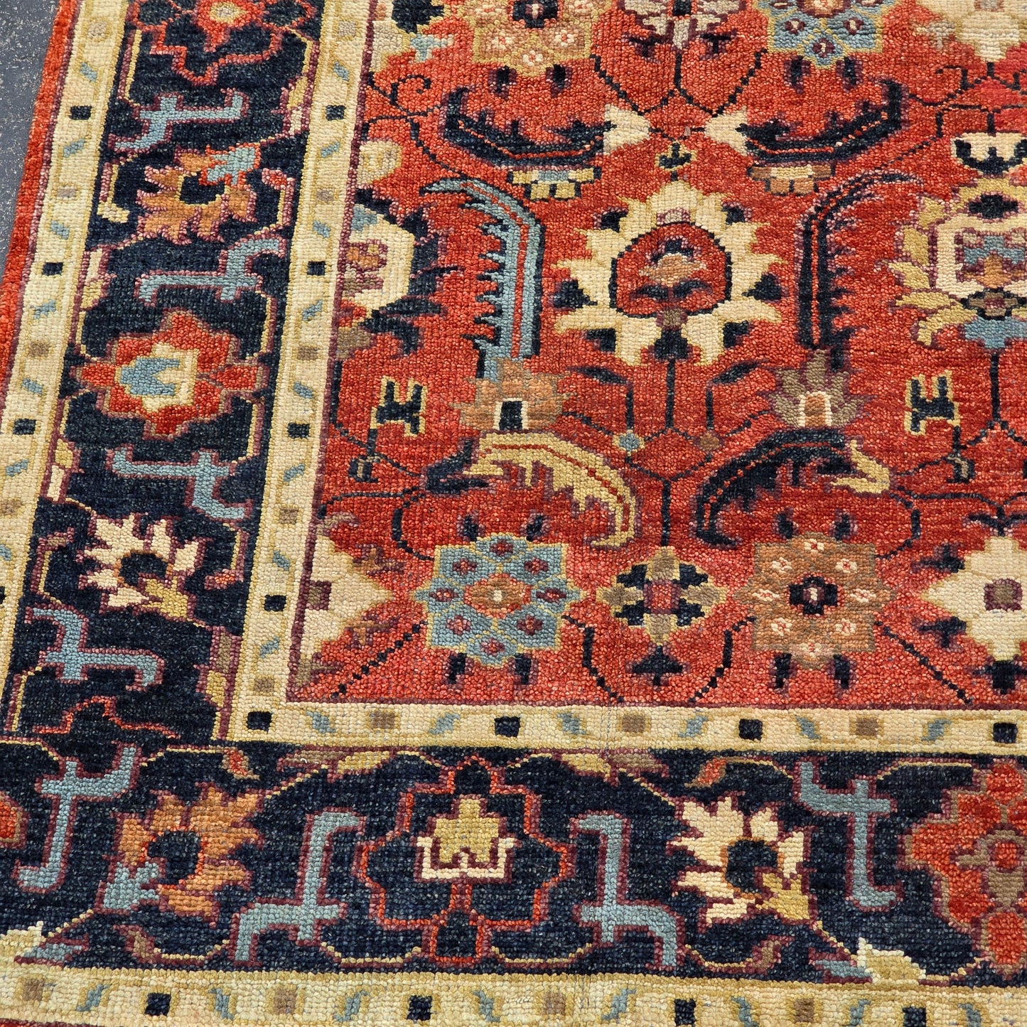 Multi Colored Turkish Hand Knotted Area Rug/ Carpet ~ 7' 11" x 10' 1"