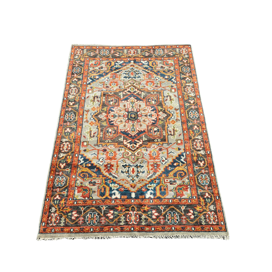 Multi Colored Turkish Hand Knotted Rug/ Carpet ~ 6' 1" x 9' 1"