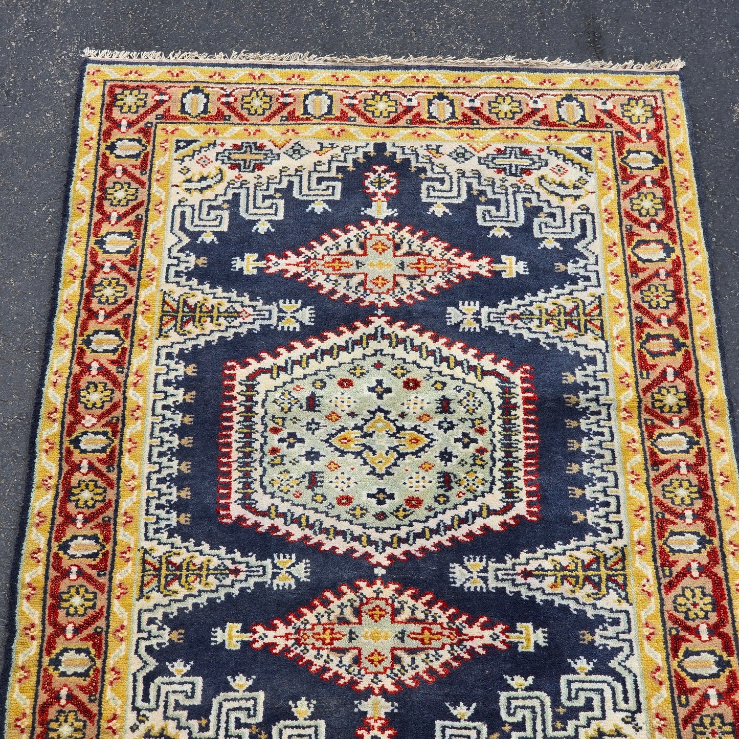 Multi Colored Turkish Hand Knotted Rug/ Carpet ~ 4' x 6' 4"