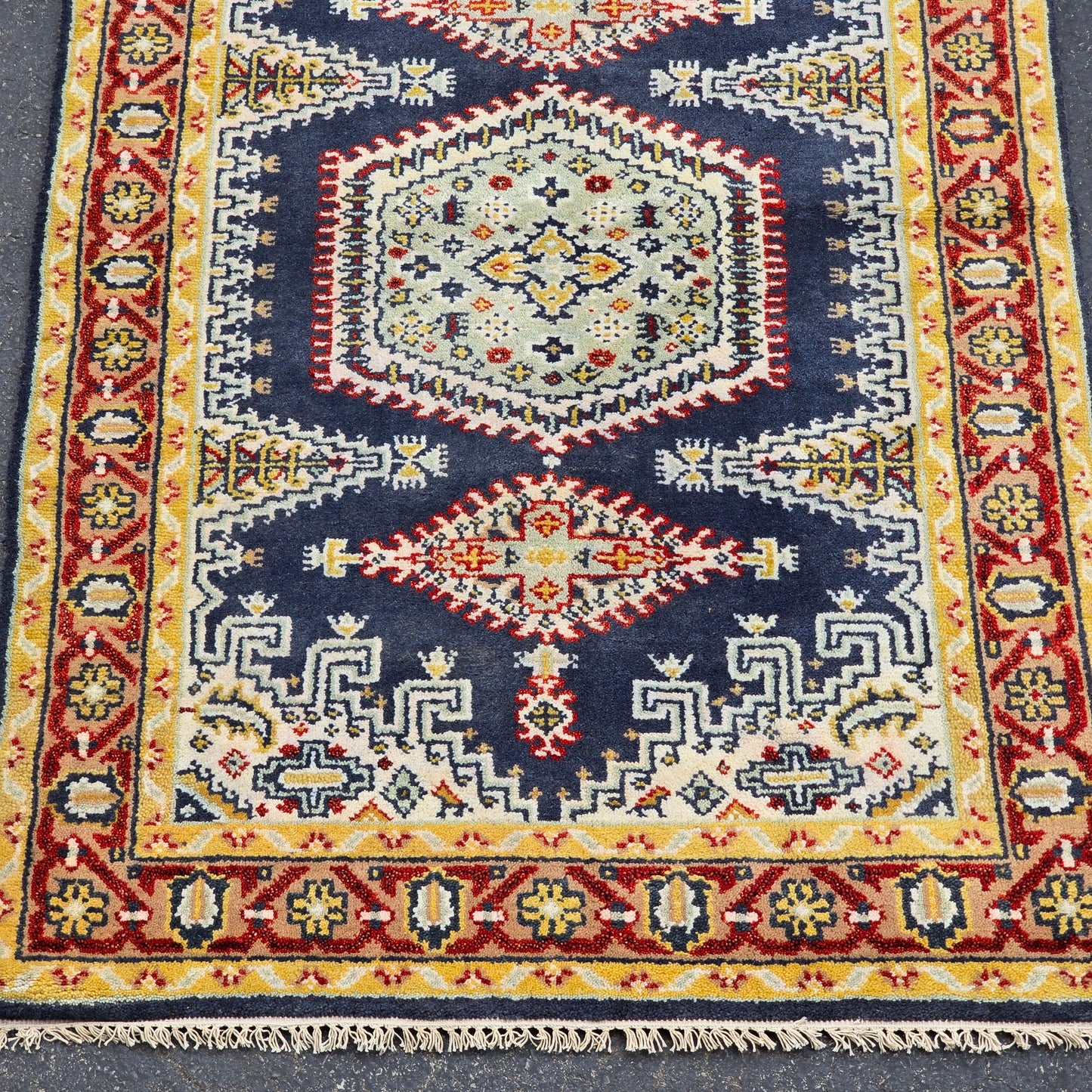 Multi Colored Turkish Hand Knotted Rug/ Carpet ~ 4' x 6' 4"