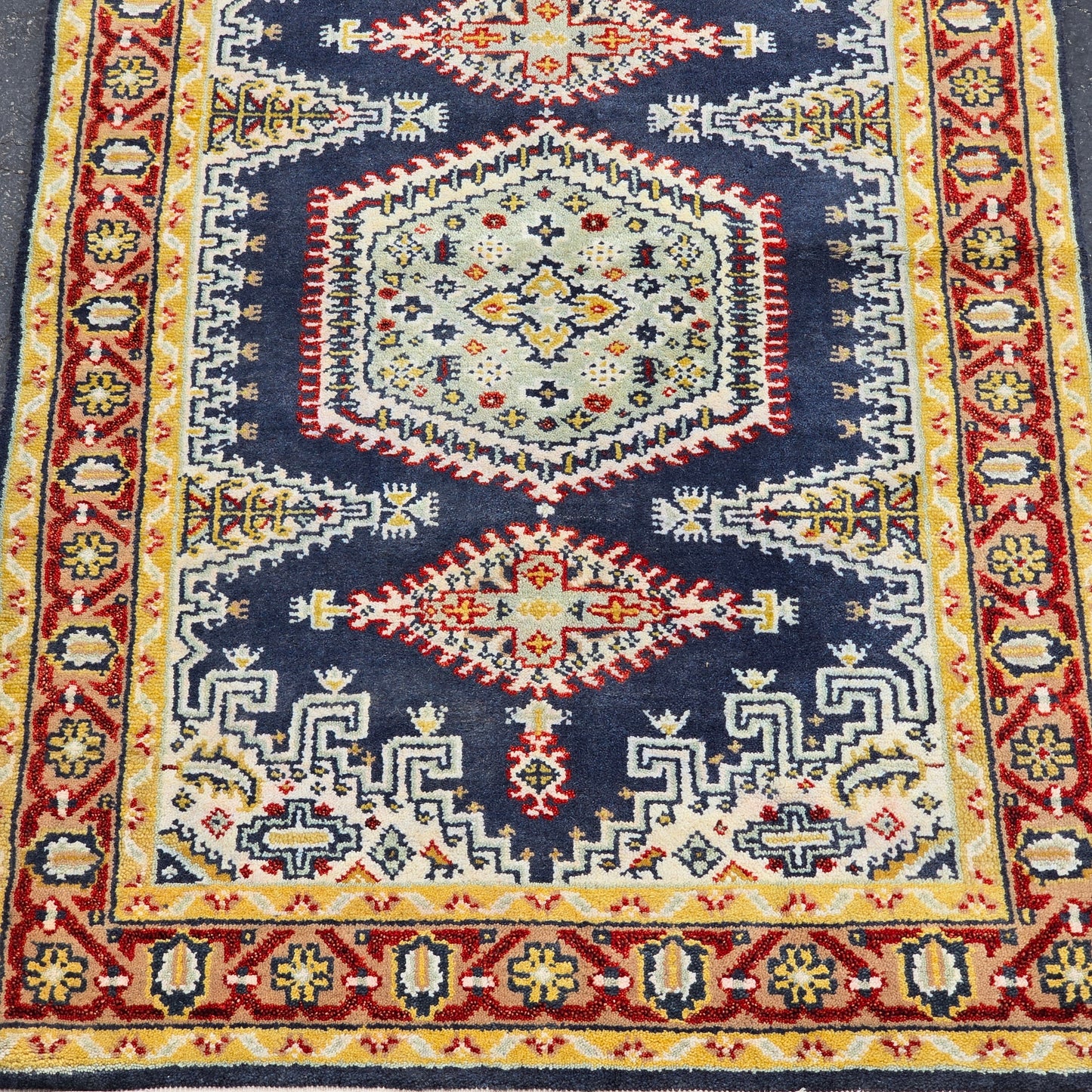 Multi Colored Turkish Hand Knotted Rug/ Carpet ~ 4' x 6' 4"