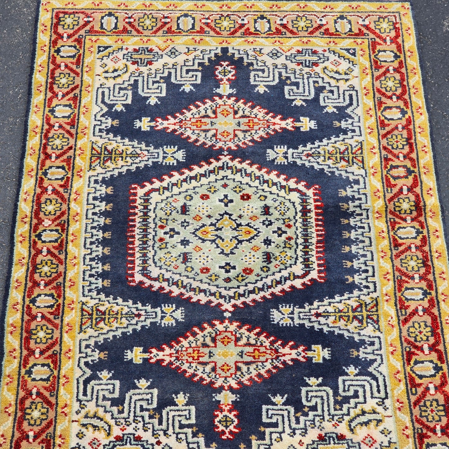 Multi Colored Turkish Hand Knotted Rug/ Carpet ~ 4' x 6' 4"