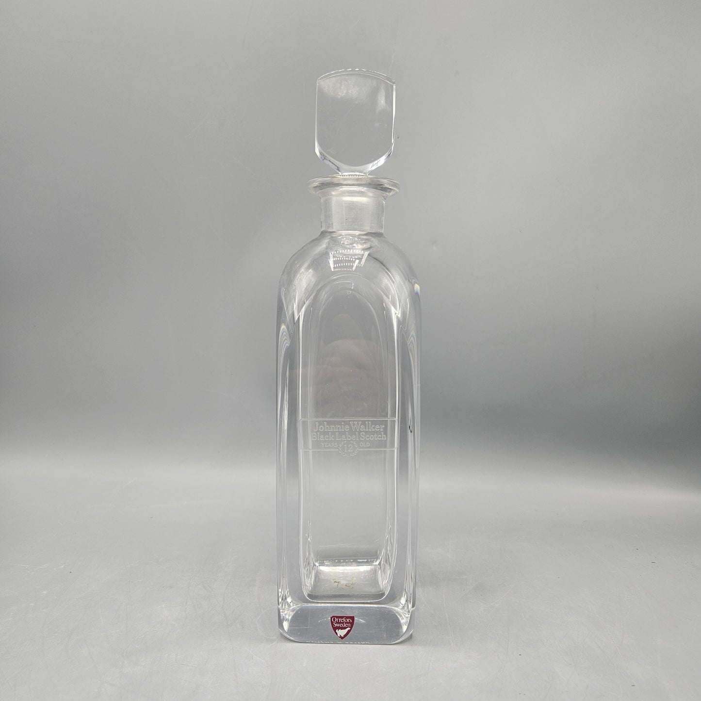 Orrefors Crystal Johnnie Walker Black Label Scotch Decanter