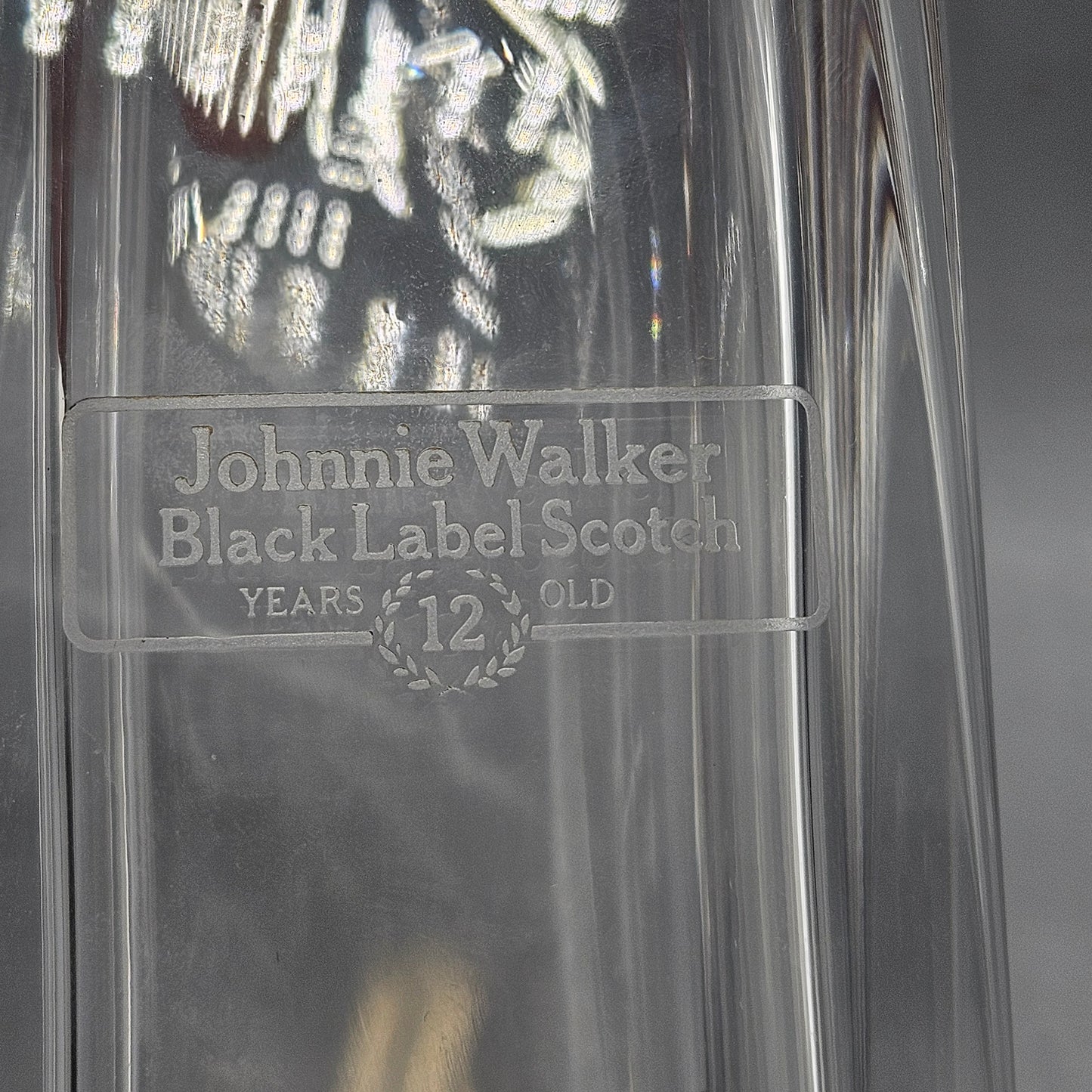 Orrefors Crystal Johnnie Walker Black Label Scotch Decanter