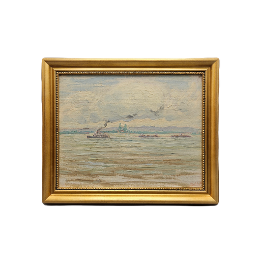 Landscape Oil Painting on Board by John Henry Ramm (1879-1948) in Gold Frame