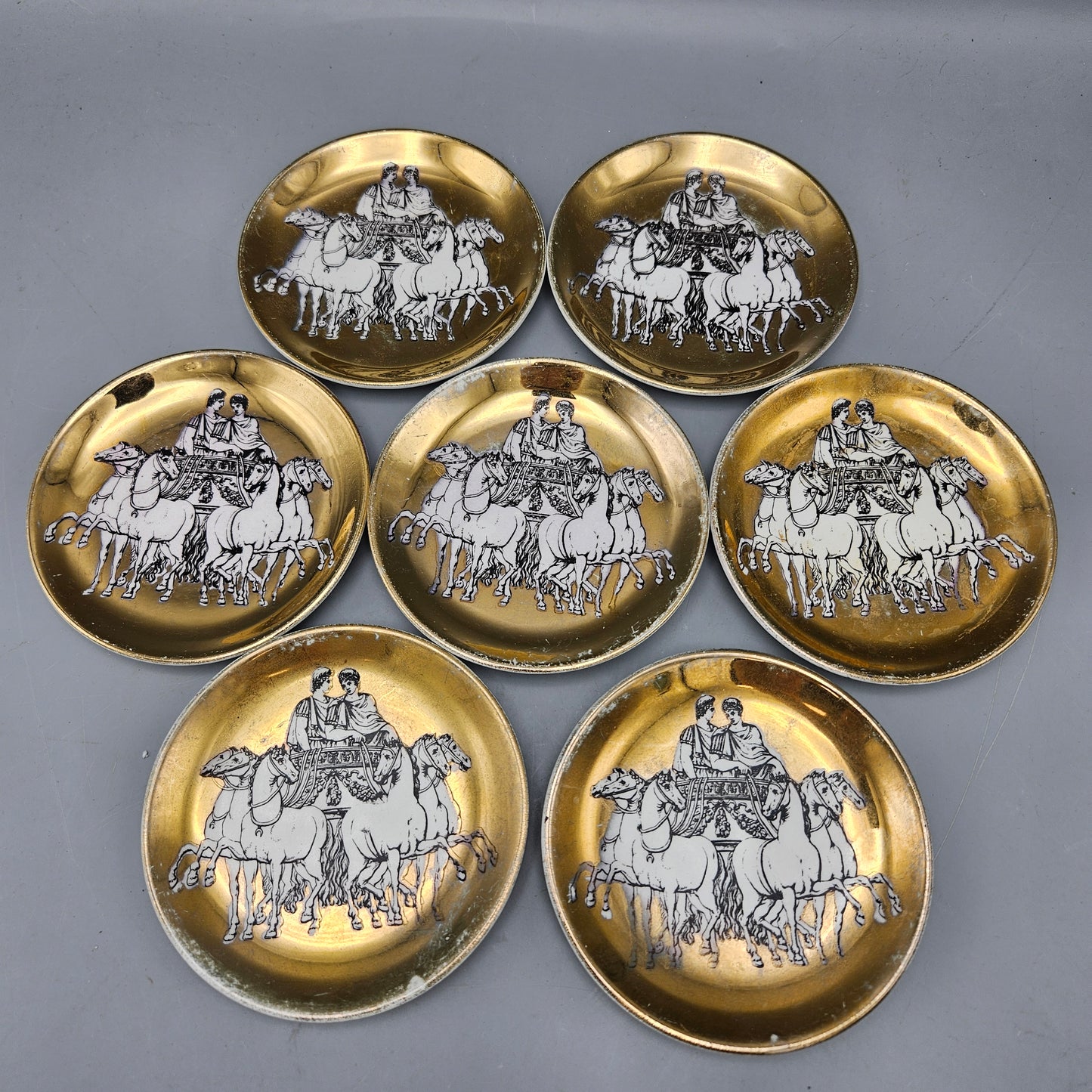 Set of 8 1950’s Piero Fornasetti for Saks Fifth Avenue Coasters