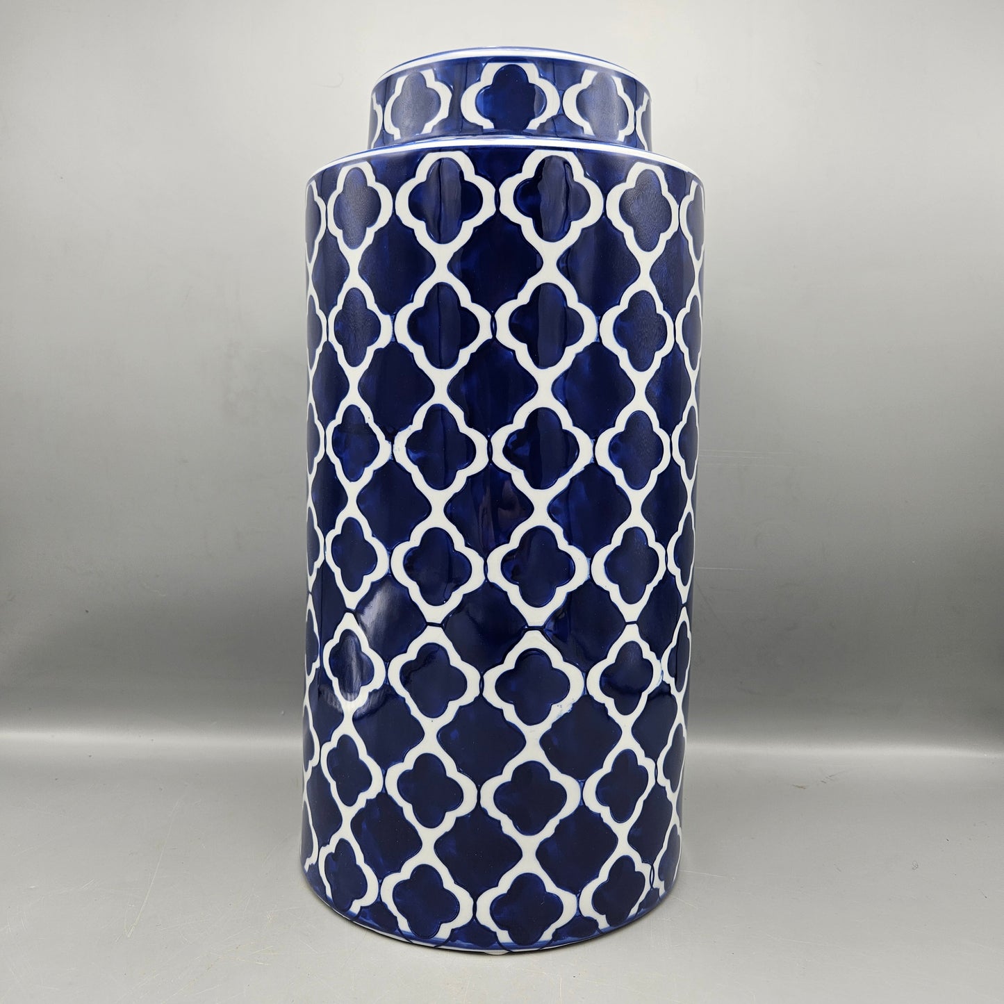 Porcelain Blue and White Lidded Jar