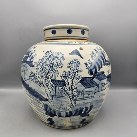 Chinese Porcelain Blue & White Ginger Jar