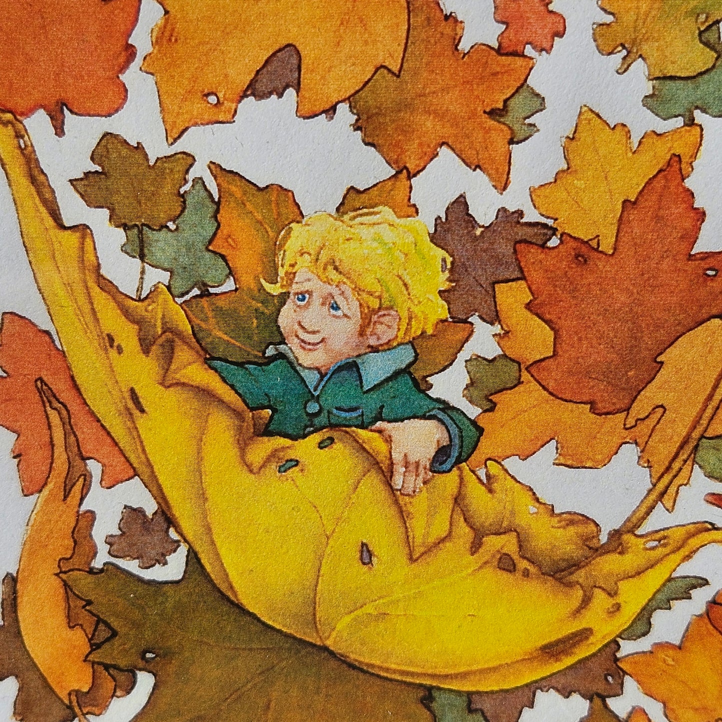 James Browne Signed Print Elf on Leaf Artwork