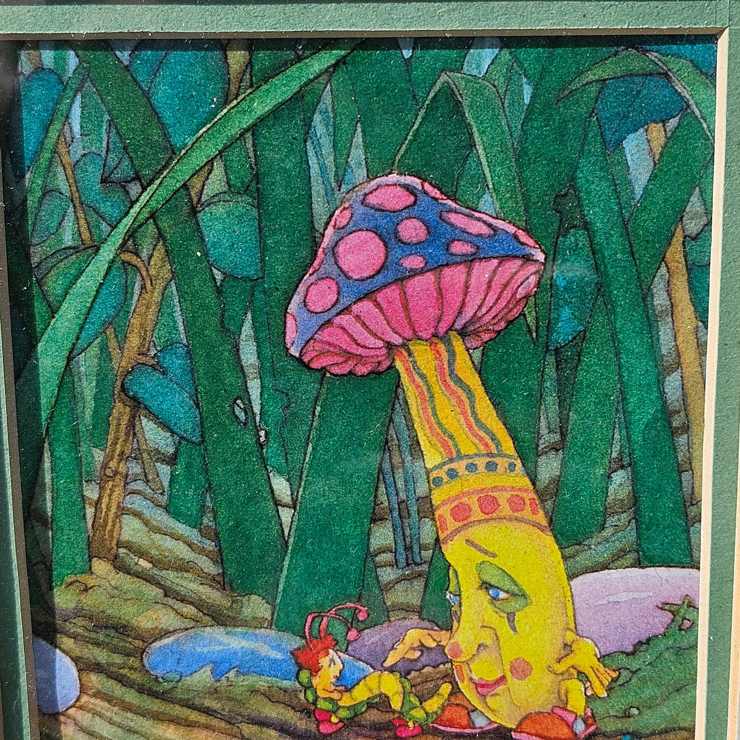 James Browne Signed Print Mushroom & Caterpillar Artwork