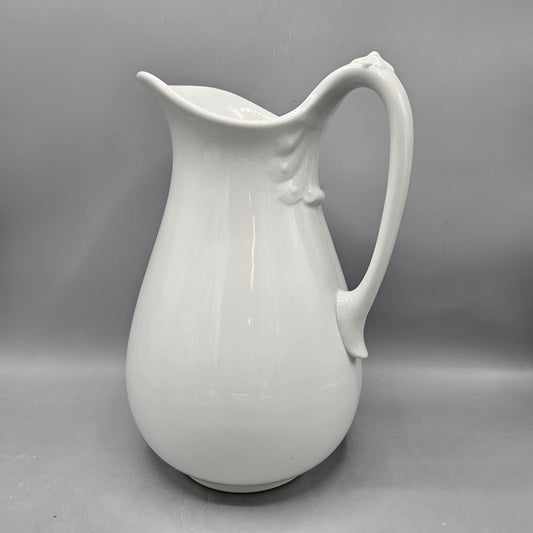 Large Johnson Brothers White Ironstone Pitcher