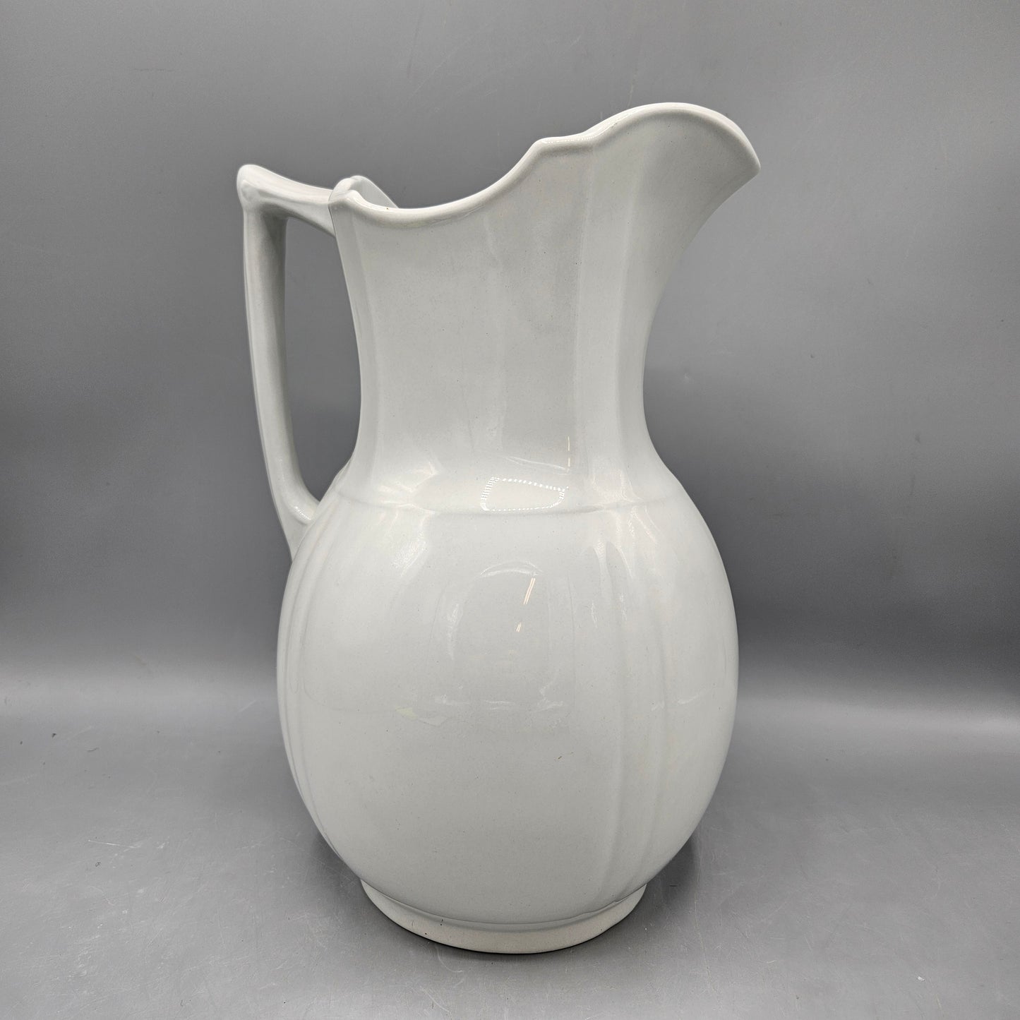 Large Johnson Brothers White Ironstone Pitcher