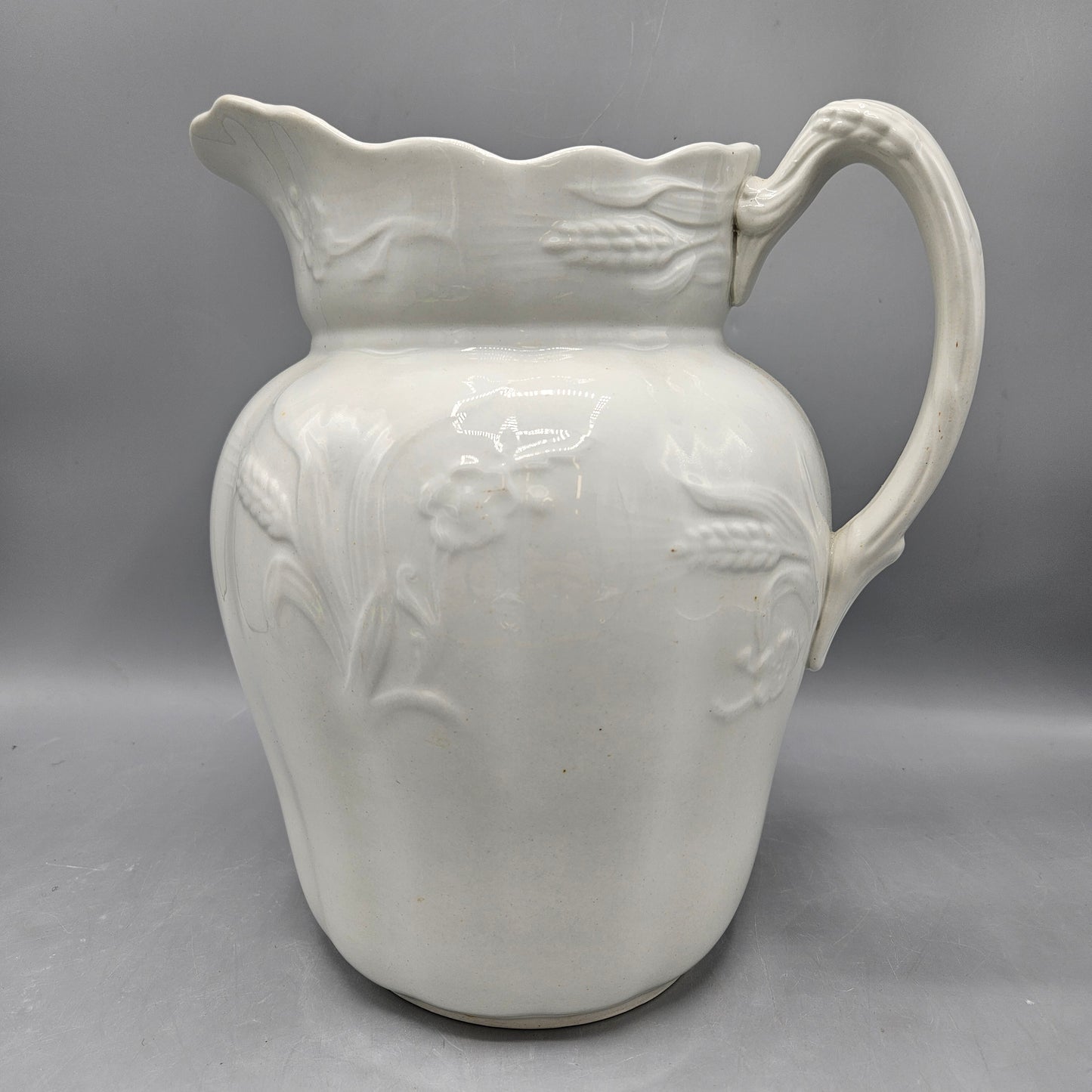 Alfred Meakin Ironstone Pitcher with Wheat and Flowers