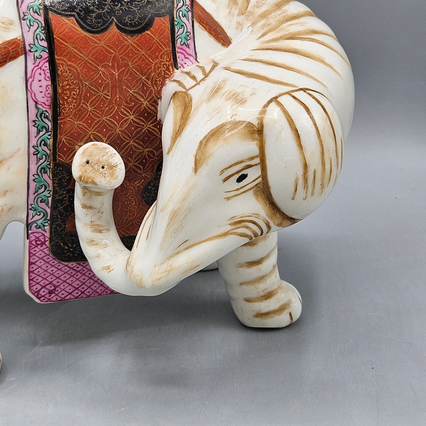 Mottahedeh Porcelain for Winterthur Elephant Form Candlestick