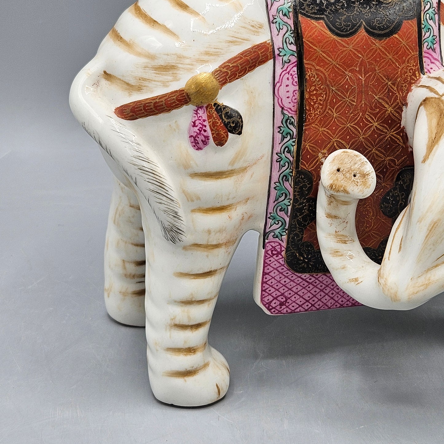 Mottahedeh Porcelain for Winterthur Elephant Form Candlestick