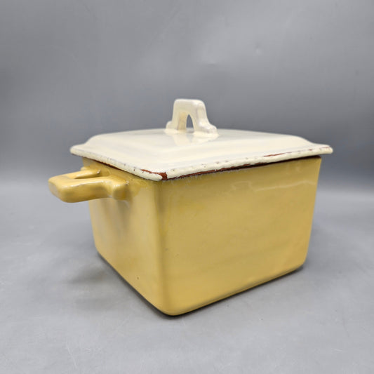 Yellow Vietri Cucina Fresca Square Lidded Ceramic Casserole