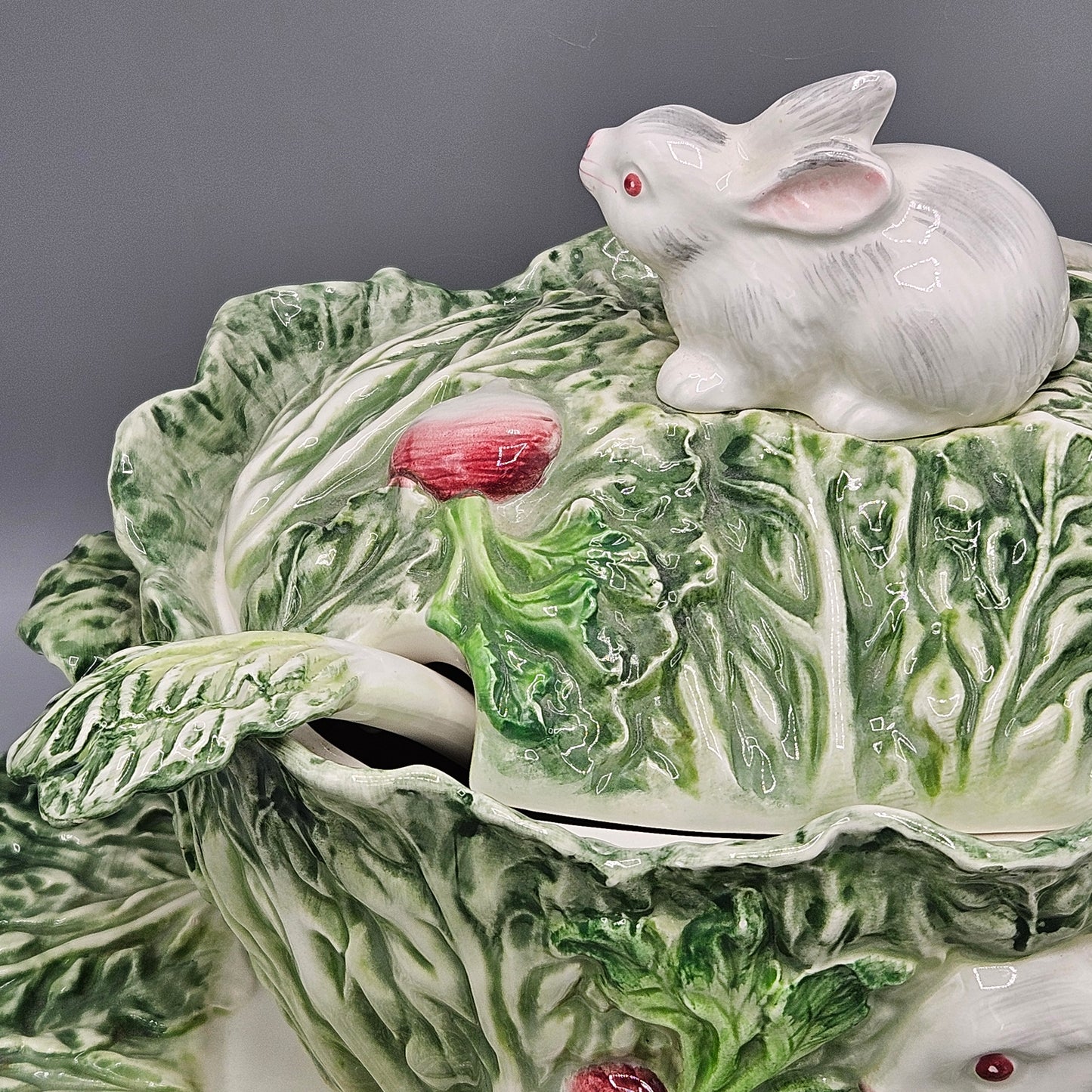 Shafford Rabbit Patch Majolica Tureen