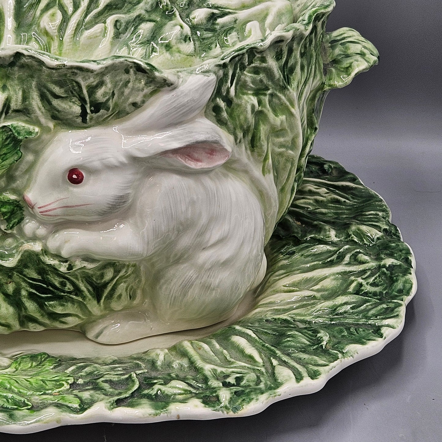 Shafford Rabbit Patch Majolica Tureen