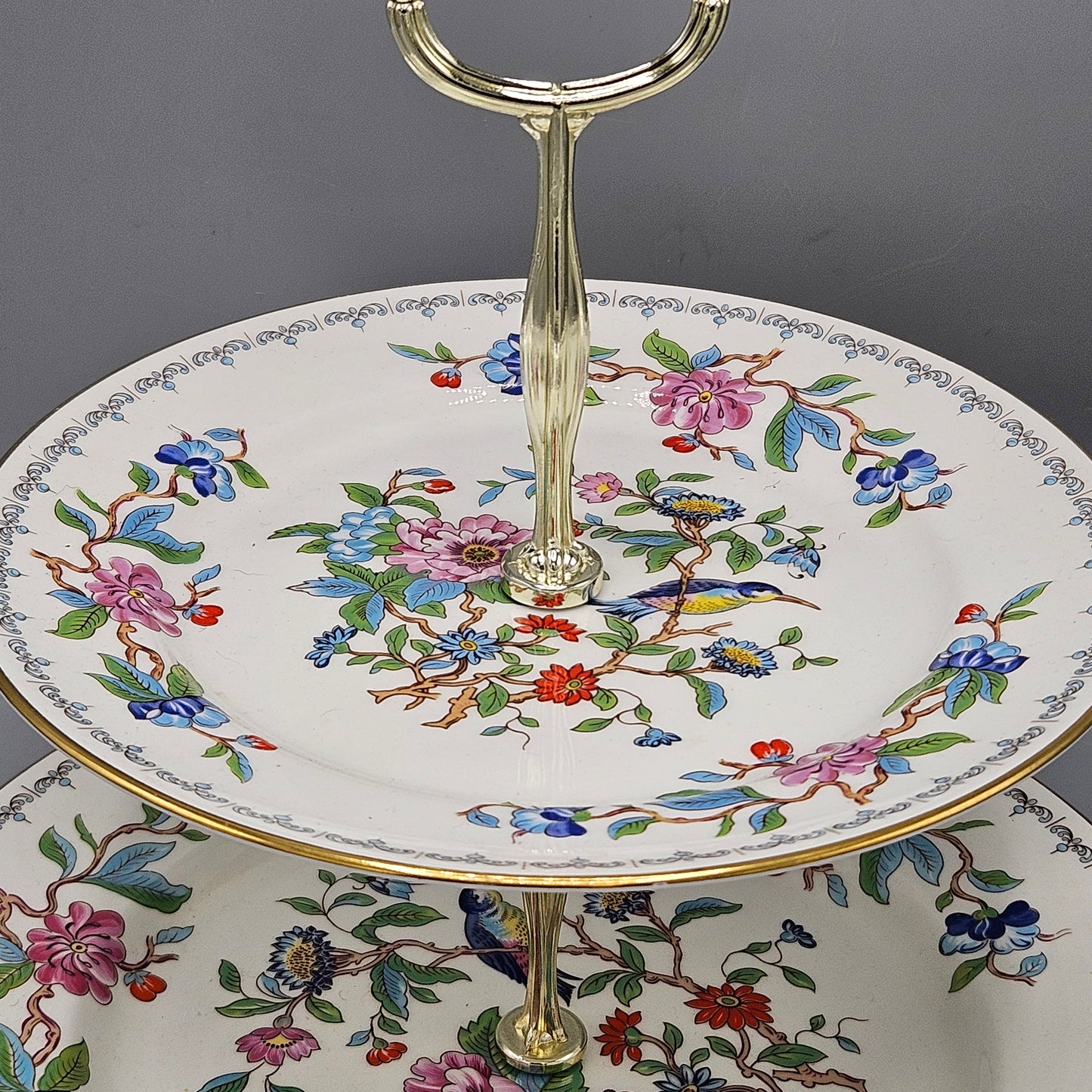 Aynsley Bone China Pembroke Two-Tiered Cake Stand