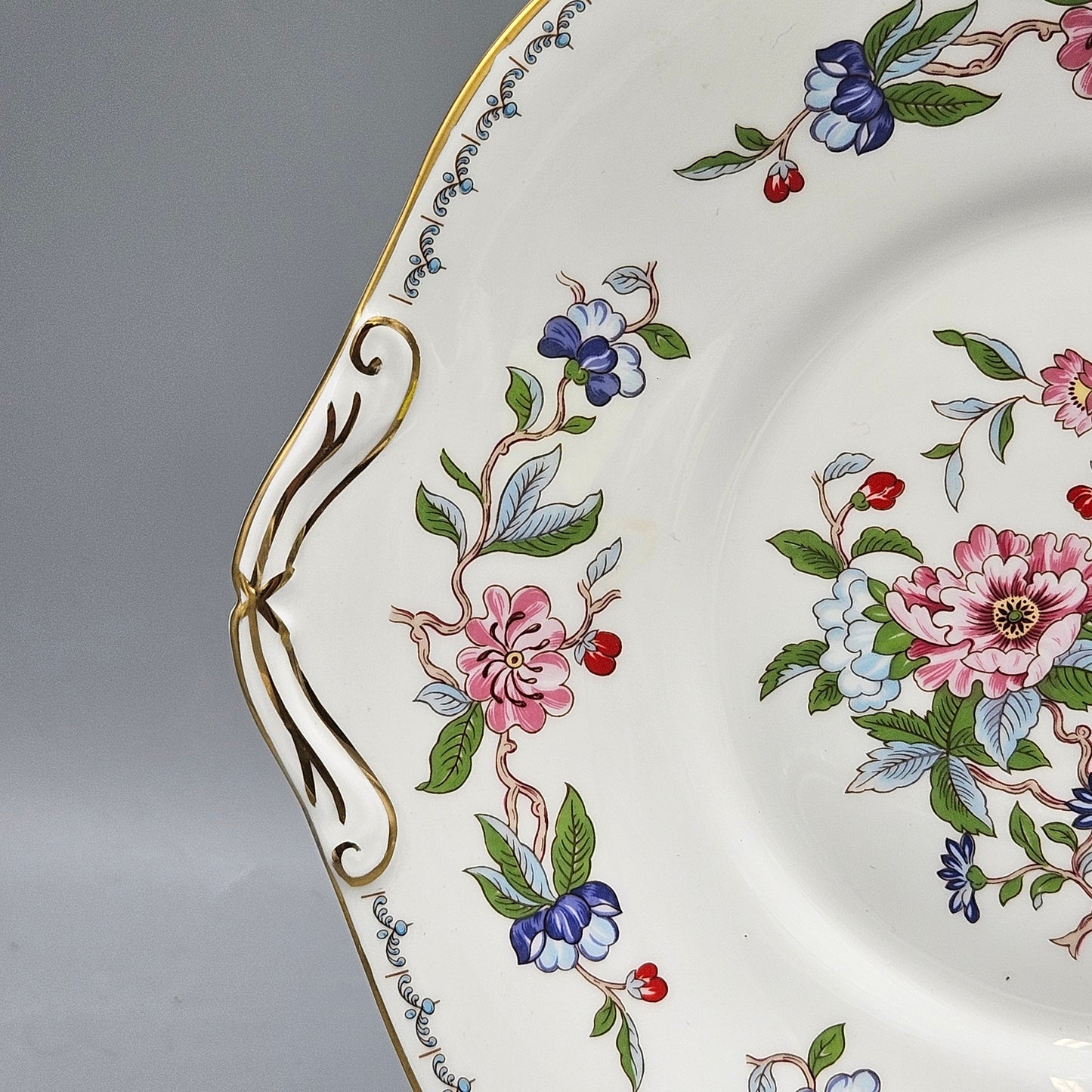 Aynsley Bone China Pembroke Handled Cake Plate